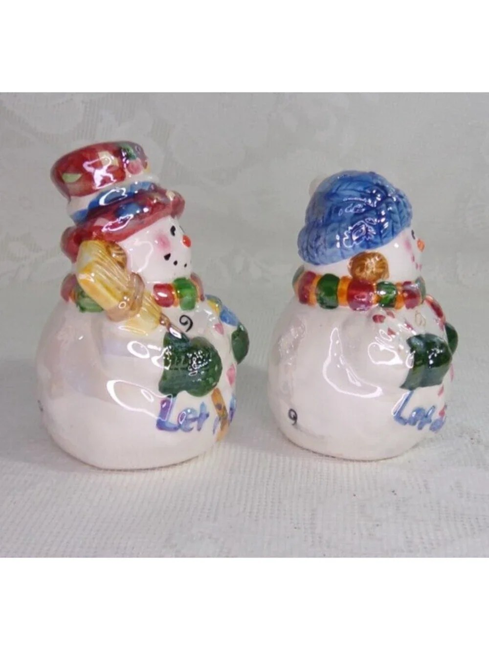 Salt And Pepper Shakers, Snowman, Decor, Collectors, Christmas, Let it Snow